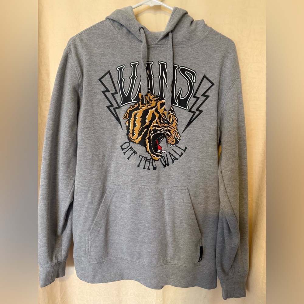 Vans Hoodie, Men’s size Small, Gray Mountain Tiger Vans Sweatshirt Hoodie - Picture 7 of 9